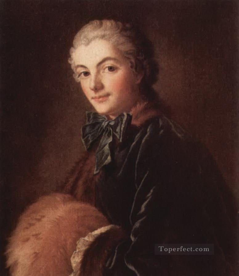Portrait of a Lady with Muff Francois Boucher Oil Paintings